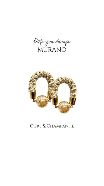 Porta-guardanapo Murano em ocre e champanhe
